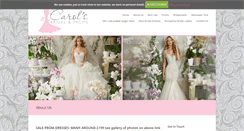 Desktop Screenshot of carolsbridalwear.com